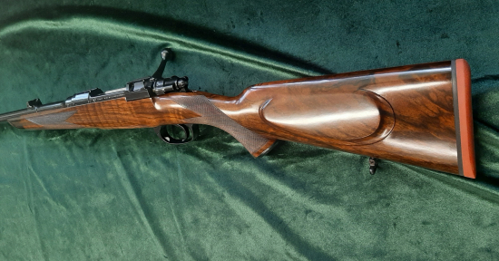 Nové zapažbení kulovnice ZG 47 ve stylu Rigby, moje práce.