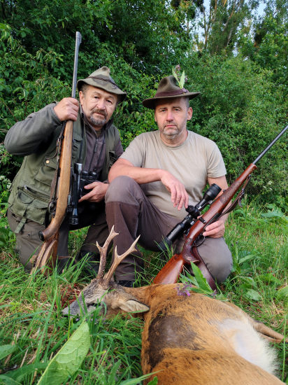 Ráno na love. 3VT cca 8r srnec