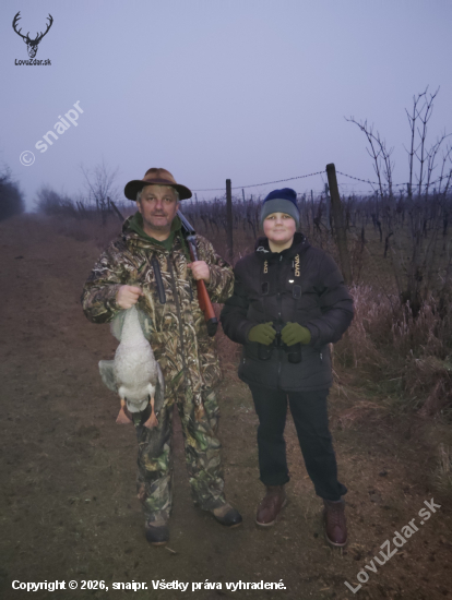 Lov hus na tahu, se synem.