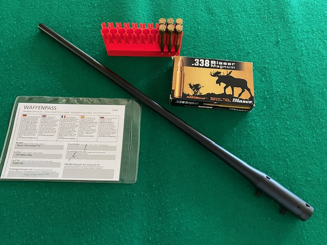 Hlaveň Blaser R8 v kal. 338 Blaser Magnum