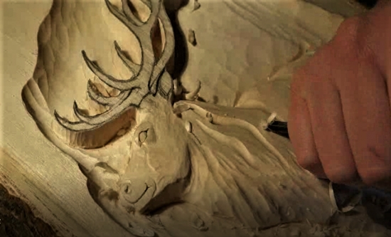 Řezba - reliéf (zrychleno)